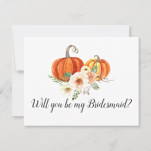 Rustica Pumpkins wird meine Bridesmaid Card sein Dankeskarte (Vorderseite)