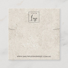 RUSTIK AUS WEISSER STUCKSCHEIBE QUADRATISCHE VISITENKARTE