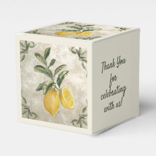 Rustik geätzte Vintage-Zitronen Geschenkbox Geschenkschachtel