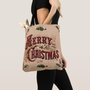 Rustikal 1876 Frohe Weihnachten Tasche