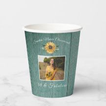 Rustikal 50 und vornehm | Sonnenblumen Grünes Holz