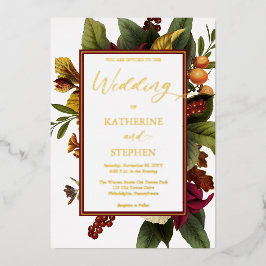 rustikal Aquamarin | Orange | Red Floral Bouquet W Folieneinladung