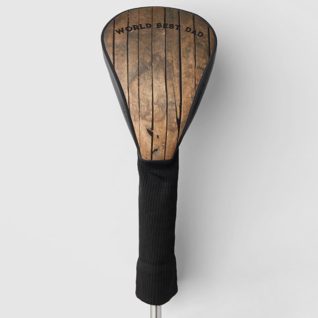 Rustikal bedrückte dunkle Außenfassade Barnholzmus Golf Headcover (Vorderseite)