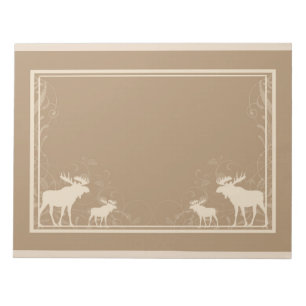 Rustikal, beige, wirbelndes Notizblock