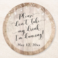 Rustikal, blassbraun, Holz und Lichter, "Ich tanze