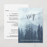 Rustikal Blaue Pine Trees Bergwald Hochzeit