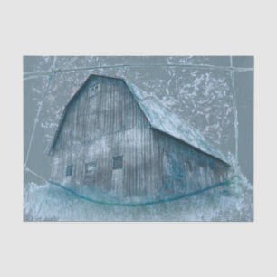 Rustikal Blauer graue gestörte Textur Vintager Sta Seidenpapier