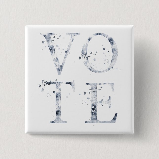 Rustikal Blue Vote Button (Vorderseite)