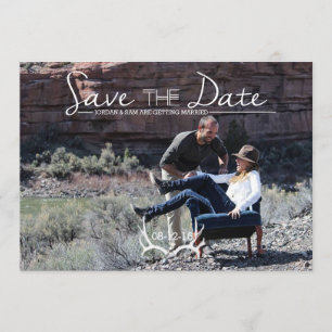 Rustikal & Boho   Hirschgeweih   Save The Date Fot Einladung