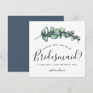 Rustikal Botanisch werden Sie meine Bridesmaid-Kar Einladung