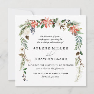 Rustikal Botanische Winterhochzeit