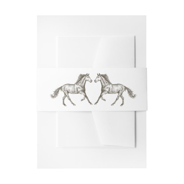 Rustikal-Braun-Hochzeit auf dem Western Einladungsbanderole (Vorderseite Beispiel)