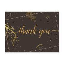 Rustikal braun und weiß Danke, Postcard