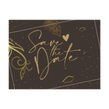 Rustikal braun-weiß Ankündigung Datum freihalten