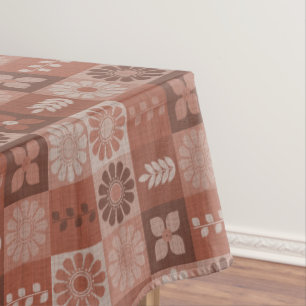Rustikal-braune Burlap-Blume Blätter Tablette Tischdecke