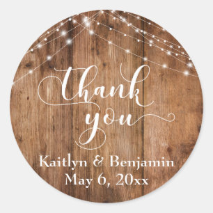 Rustikal-braunes Holz und weiße Lichtteile, vielen Runder Aufkleber