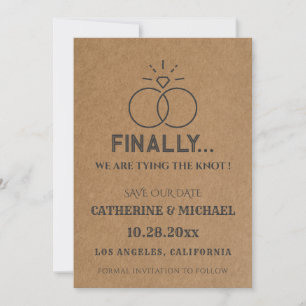 Rustikal Brown Diamond Rings Trendy Save The Date