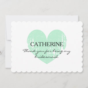 Rustikal Danke, dass du meine Bridesmaid-Karten bi Dankeskarte