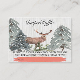 Rustikal ein Hirsch ist fast hier Windeln Raffle T Begleitkarte