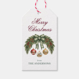 Rustikal Elegantes Frohe Weihnachten Geschenkanhänger