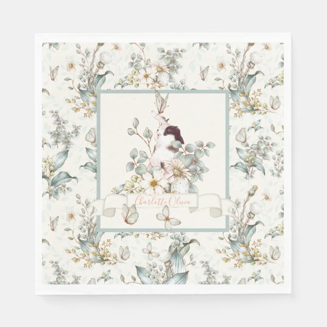 Rustikal, etwas sonnig ist ein floraler Girl-Cotat Serviette (Vorderseite)