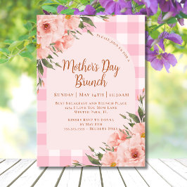 Rustikal florrosa Muttertagsbrunch Einladung