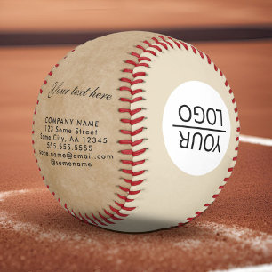 Rustikal Fügen Sie Ihr Logo mit individuellem Text Baseball