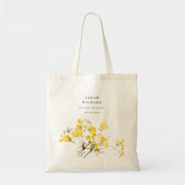 Rustikal-Gelbe Wildblume Boho Floral Business Tragetasche