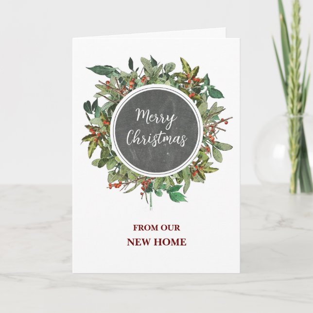 Rustikal haben wir neue Adresse Weihnachten versch Karte (Vorderseite)