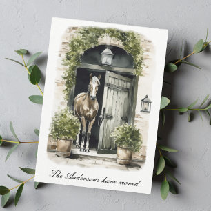 Rustikal haben wir Pferde bewegt neue Zuhause Ankündigung