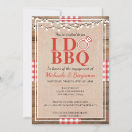 Rustikal I Do GRILLEN Engagement Party Paare Dusch Einladung