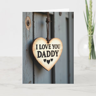 Rustikal Ich liebe dich Papa Karte