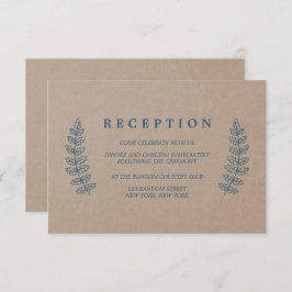 Rustikal | Imitate Kraft Wedding Reception Card Einladung