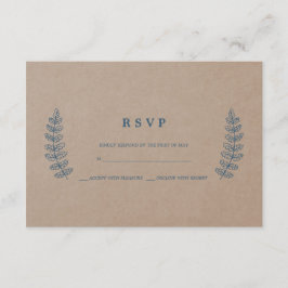 Rustikal | Imitats Kraft Wedding RSVP Card
