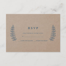 Rustikal | Imitats Kraft Wedding RSVP Card