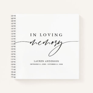 Rustikal in Love Memory Funeral Memorial GuestBook Notizbuch