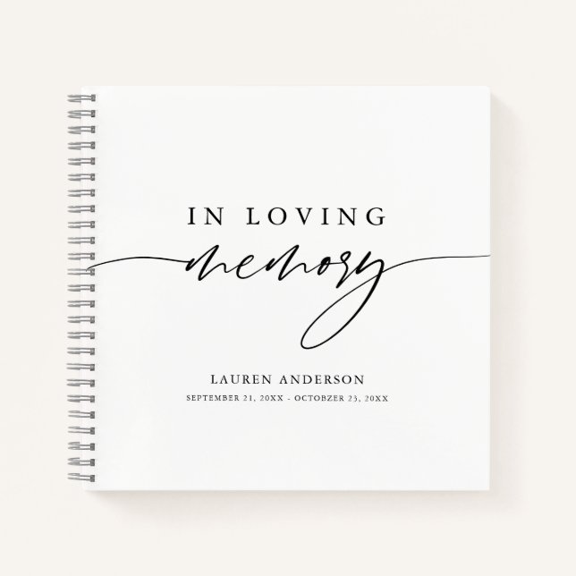 Rustikal in Love Memory Funeral Memorial GuestBook Notizbuch (Vorderseite)