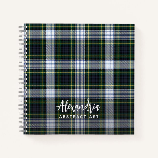 Rustikal Kariert Clan Gordon Personalisiert Tartan Notizbuch (Vorderseite)
