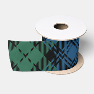 Rustikal Kariert Green Blue Clan Campbell Tartan Satinband