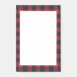 Rustikal Kariert Red Buffalo Karo Tartan Post-it Klebezettel