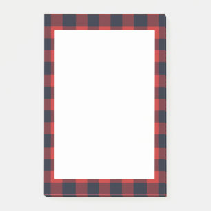 Rustikal Kariert Red Buffalo Karo Tartan Post-it Klebezettel
