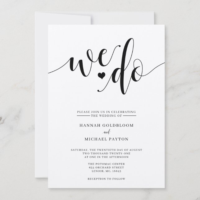 Rustikal machen wir Hochzeitseinladung Einladung (Vorderseite)