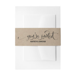 Rustikal modern machen wir Hochzeitkrampf Look Bly Einladungsbanderole