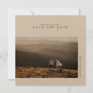 Rustikal modern Minimalistisch Hochzeitstag Save The Date