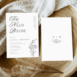 Rustikal Moderne Nacht vor dem Probe Abendessen Einladung