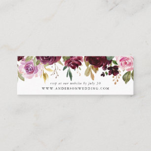 Rustikal Moody Floral   RSVP-Karten für Hochzeiten Mini Visitenkarte
