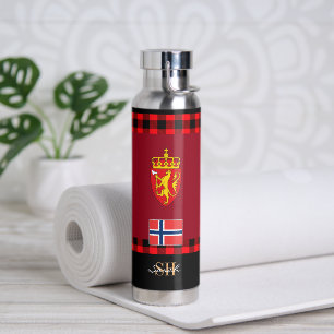 Rustikal Norwegen Vakuumisoliert, Norwegische Flag Trinkflasche