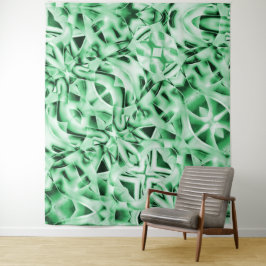 Rustikal oder nicht, weißgrüne, bizarre Schnittwun Wandteppich