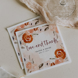 Rustikal Orange Boho | Wasserfarbenfrohe Hochzeit Serviette