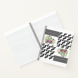 Rustikal, Patchwork, Rose Notizbuch